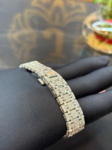 ¡Venta caliente de lujo de los hombres de acero inoxidable reloj mecánico estilo Hip Hop con VVS Diamond de moda a un precio increíble! - Product Image 6