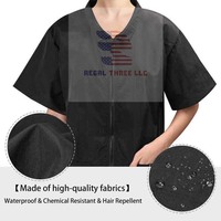 Blouse de toilettage pour animaux de compagnie à fermeture éclair intégrale, tablier de barbier, résistante à l'eau, durable, écologique, confortable, couleur/logo personnalisables