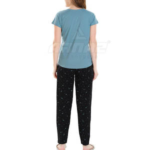 Chándal informal de verano para mujer, conjunto de dos piezas, camisa y pantalones deportivos de manga corta, conjunto de ropa deportiva de verano para mujer - Product Image 2