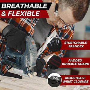 Gants de travail de qualité supérieure et entièrement personnalisés, confortables, de sécurité, en TPR, gants industriels, gants de travail anti-impact, gants de mécanicien - Product Image 3