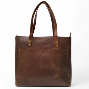 กระเป๋าโท้ทธรรมดาหนังวัวแท้ของฉันแบบลำลองมีซิปช่องเก็บของใช้ประจำวันสำหรับเดินทางแบบพกพาสุดสัปดาห์ I geoffrey - Product Image 1