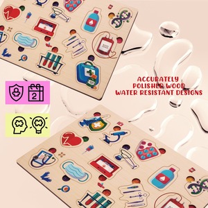 ขายส่งตัวต่อไม้ 3 มิติแบบกำหนดเอง อุปกรณ์การศึกษาทางการแพทย์ยอดนิยม รับผลิตแบบ OEM ODM ตัวต่อผลิตในอินเดียจากโรงงานโดยตรง - Product Image 3