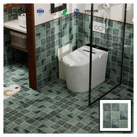 Mosaïque en porcelaine pour piscine, spa, mur de fond vert BALI, antidérapante, écologique, pour extérieur, au-dessus du sol