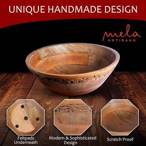 Bol à mélanger en bois poli de haute qualité à forte valeur ajoutée pour les hôtels et les restaurants - Product Image 2