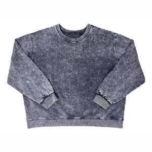 Sweat-shirts vintage délavés à l'acide pour hommes, coupe oversize, col rond, 100 % coton, 380 g/m², collection basiques 2026 - Product Image 5