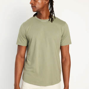 Camisetas de alta calidad, Camiseta de cuello redondo con estampado de logotipo personalizado, camiseta Unisex sólida, camiseta de manga corta, Camiseta de algodón 100% - Product Image 1