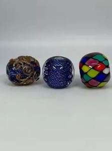 Wholesale High Quality Fancy Color Large Round <b>Murano</b> <b>Glass</b> <b>Beads</b> for DIY Card Making and Jewelry Box Packaging From India - Product Image 6