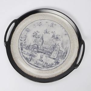 Plaque de charge Art déco légère en fer à poussière de perle avec des particules scintillantes douces pour une table de fête de mariage élégante - Product Image 4