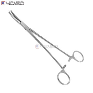 Abrazaderas de histerectomía WERTHEIM Premium, instrumentos médicos ginecológicos quirúrgicos ligeramente curvados de 23,0 cm - Product Image 2