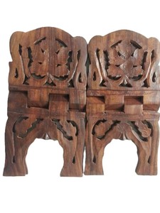 Diseñador de moda Ecológico Corte de madera Incrustaciones de latón Rehal Holy Book Stand Nueva colección Decoración para el hogar Caja Estante Modelo - Product Image 2