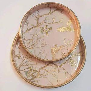 ถาดเสิร์ฟพิมพ์ลายไม้เคลือบดีไซน์สไตล์อินเดียสําหรับถาดเสิร์ฟอาหารสีชมพูและสีที่ดีที่สุดสําหรับการขายที่กําหนดเอง - Product Image 2