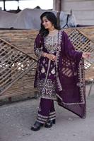 Ensemble Sharara Indien Rouge Premium pour Femme, Broderie Lourde, Tenue de Mariage et de Fête, Kurta avec Plazo et Dupatta, Séchage Rapide, Coupe Ajustée