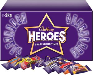 Caja de Regalo de Chocolate Cadbury Heroes, Variedad de Barras de Chocolate con Leche en Miniatura, 2 kg - Product Image 4