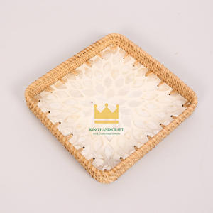 Plateau de service en perles de rotin naturel Offre Spéciale panier de fruits organisateur de stockage décoration de la maison du Vietnam - Product Image 5