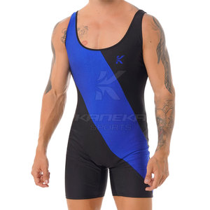 Customized High Quality Men's Wrestling Singlets Front Logo Spandex/Polyester Material Quick Dry Light Weight Breathable OEM/ODM - Product Image 5