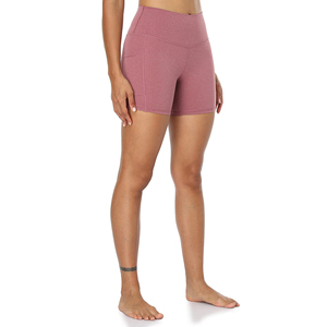 กางเกงเลกกิ้งขาสั้นเอวกลางแบบไร้รอยต่อสำหรับผู้หญิงกางเกงขาสั้นสำหรับใส่เล่นโยคะออกกำลังกายฟิตเนสยิม - Product Image 5