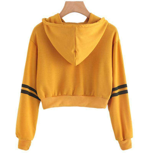 Crop top à capuche au meilleur design, prix bas, crop top à capuche pour femmes, léger, crop top à capuche pour femmes - Product Image 6