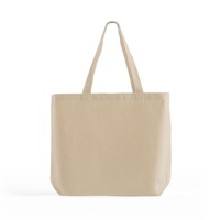 Sac fourre-tout en coton tendance toute la journée, tissu écologique, grande capacité, longues poignées en toile de coton, personnalisation complète, broderie