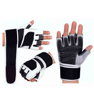 Blanc et noir couleur Durable léger bon fournisseur avec propre logo impression combat formation gants d'haltérophilie - Product Image 1