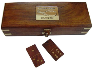 Jeu de dominos en bois fait main, gravé à la main, finition de polissage de qualité supérieure, jeu d'intérieur, méthode de paiement par pièces, meilleur type de boîte - Product Image 3