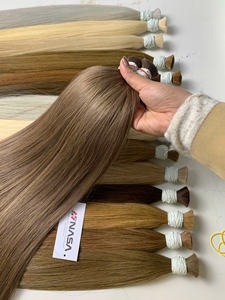 Extensiones de cabello a granel Producto de Venta caliente 2025 Color Marrón 55cm cabello vietnamita de alta calidad - Product Image 2