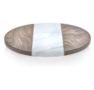 Luxury Design Wooden & <b>Marble</b> <b>Lazy</b> <b>Susan</b> and Serving Board <b>Lazy</b> <b>Susan</b> Dinner Table Decorate Item Good Quality - Product Image 2