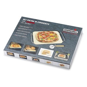 Piedra para Pizza Ompagrill de 38x30cm con Soporte y Rueda de Corte, Herramientas Esenciales para Pizza - Product Image 2
