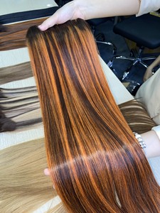 Best Selling Trendy <b>Cheap</b> Piano Color High Quality Frontal <b>Wig</b> Extensions Raw Bone Straight Single Donor Hot Sale Premium Human - Product Image 3