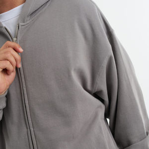 Sweat-shirts à capuche pour hommes surdimensionnés à double couche, en coton French Terry de haute qualité, 450 g/m², impression sérigraphique personnalisée, poids lourd - Product Image 4