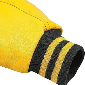 ODM Suministrado High Street Lettermen Jacket Nueva moda con cómodas mangas de cuero Logotipo frontal Precio al por mayor para uso en invierno - Product Image 4