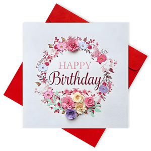 การ์ดอวยพรกระดาษจากเวียดนามขายดีที่สุดสุขสันต์วันเกิดพร้อม3D ป็อปอัพยกดอกไม้งานฝีมือที่ไม่เหมือนใคร - Product Image 5