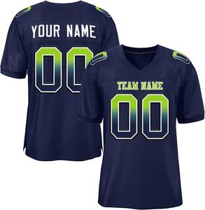 Venta al por mayor de encargo del bordado transpirable de secado rápido de talla grande OEM servicio de manga holgada estilo de fútbol americano Jerseys - Product Image 5