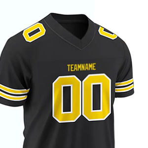 Camiseta de fútbol americano de equipo deportivo para hombre, conjunto de uniforme transpirable de manga corta con cuello en V, camisetas de talla grande - Product Image 5