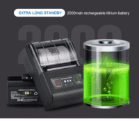 POSSCAN Printer Tiket 58mm Mini Portabel untuk Printer Struk Thermal Bluetooth Printer Pos