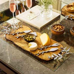 <b>Metal</b> Handle for Table Centerpieces Decor Best Seller Rustic Wooden Serving Foods Platter with - Product Image 5