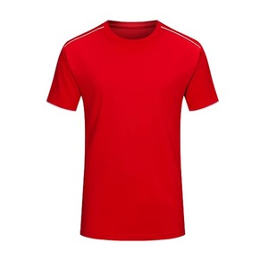 T-shirts oversize à manches courtes coupe ajustée et à épaules tombantes T-shirt d'été uni 100% coton biologique à col rond pour hommes - Product Image 5