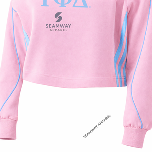 Sweat-shirt décontracté en coton pour femme Gamma Phi Gelta Sorority, pull à col rond brodé en jersey tricoté - Product Image 2