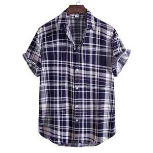 Camisa con estampado de estilo étnico para hombre, ropa de algodón y lino con solapa, botón alto, Vintage, pantalones cortos de manga, sublimación hawaiana - Product Image 5