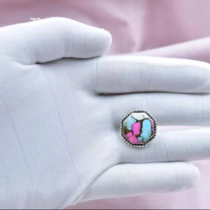 <b>Sterling</b> <b>Silver</b> <b>Adjustable</b> <b>Ring</b> Handmade Natural Stone Oval Cut Bezel Setting Trendy Wedding Party Unisex Jewelry - Product Image 1