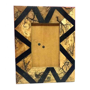 2025 Hot Selling Modern Handmade Waterproof <b>5x7</b> Inch Wood & Bone Resin <b>Photo</b> <b>Frame</b> with Customizable Design for Home Decor - Product Image 2