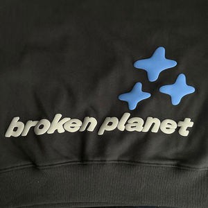 Sweat à capuche pour homme en coton 100% imprimé et brodé à manches longues avec poche, style streetwear lourd, 2 pièces, hiver 2026 - Product Image 5