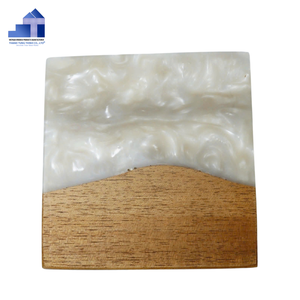 Meilleure vente Sous-verres en bois naturel Sous-verre en résine époxy Unique pour accessoires de table Décoration Vente en gros Fabriqué au Vietnam - Product Image 6