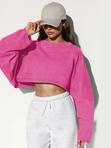 Casual Womens Crop Top Sudaderas Impresión personalizada - Product Image 4