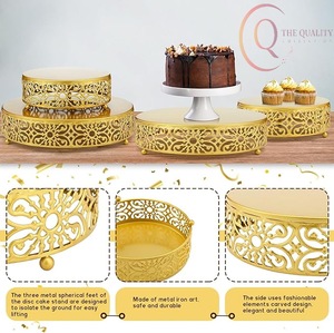Base para Pastel de Metal Decorativa con Atractivo Clásico, Ideal para Exhibición de Pasteles, Fiestas de Té y Mesas de Eventos - Product Image 3