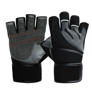 Gants unisexes antidérapants en nylon avec fermeture velcro pour haltérophilie, aviron, entraînement croisé - Product Image 4