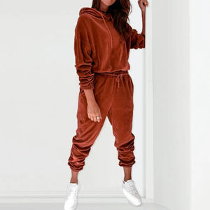 Chándales de invierno de secado rápido de manga larga para mujer Patrón sólido Ropa de fitness ecológica - Product Image 6