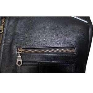 Gilet en cuir pour hommes de qualité supérieure avec poches à boutons et veste d'hiver au design avec logo personnalisé vente en gros - Product Image 5