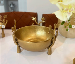 Gold Floral Bowls Trays <b>Tier</b> <b>Stand</b> Dishes and Severs for Cookie and Cakes Fruit Bowls Nut Dishes Serving Trays in Metal Casting - Product Image 5
