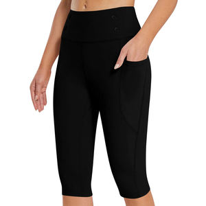 Haute qualité personnalisé taille haute femmes pantalons de Yoga courts taille élastique Yoga Leggings pour l'entraînement de gymnastique course Scrunch bout à bout - Product Image 1