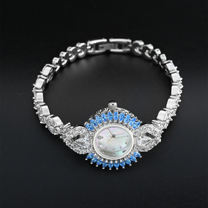 Reloj de Pulsera de Lujo para Mujer ZD0014 con Logotipo Personalizado, Reloj de Joyería con Diamantes de Circonio para Mujer - Product Image 5